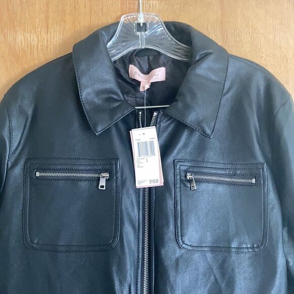 Philosophy Black Faux Leather Jacket - Picture 6 of 9